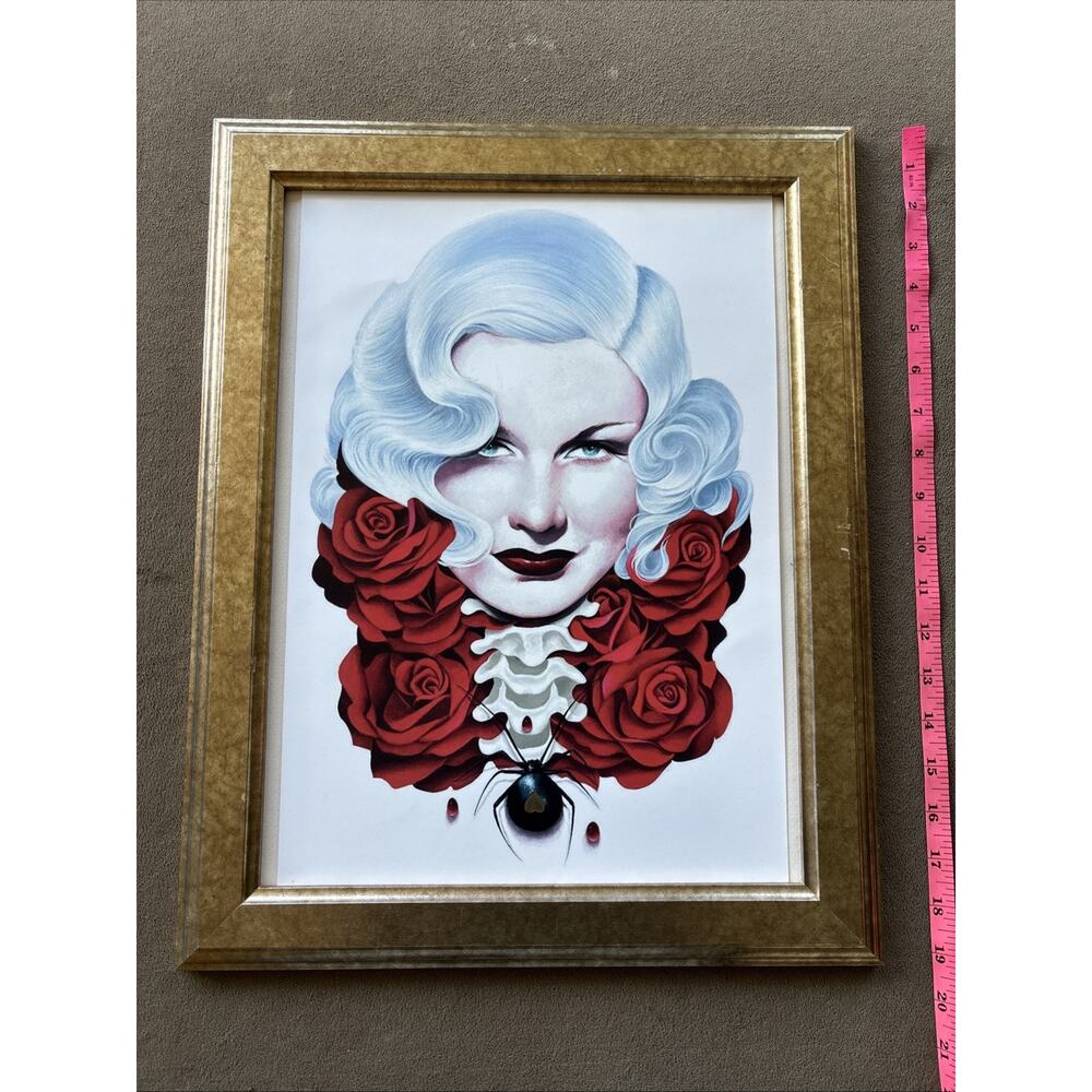 15”X19.5” Framed Tattoo Style Gustavo Rimada Art Print